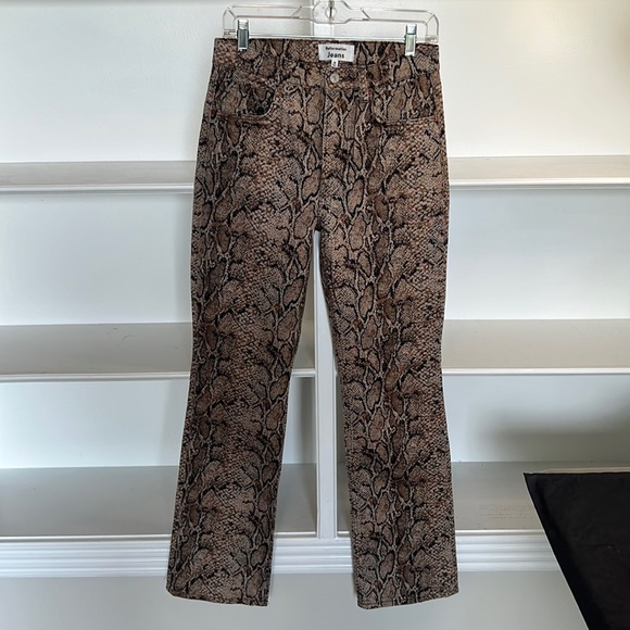 Reformation Jeans Peyton Snake High Rise Bootcut Jeans - 28 - Picture 2 of 13
